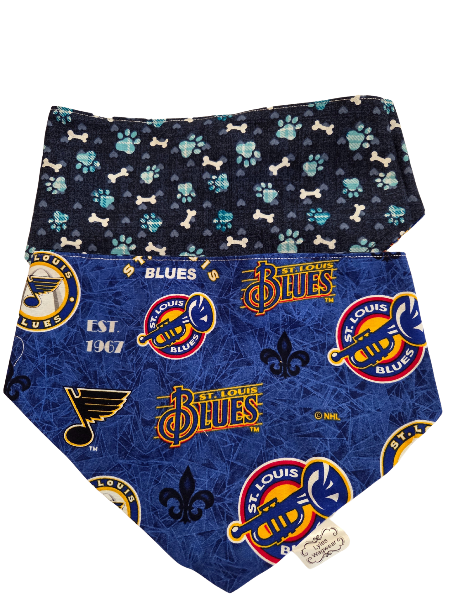 Blues Jazz design with Blue Dog Bone Back