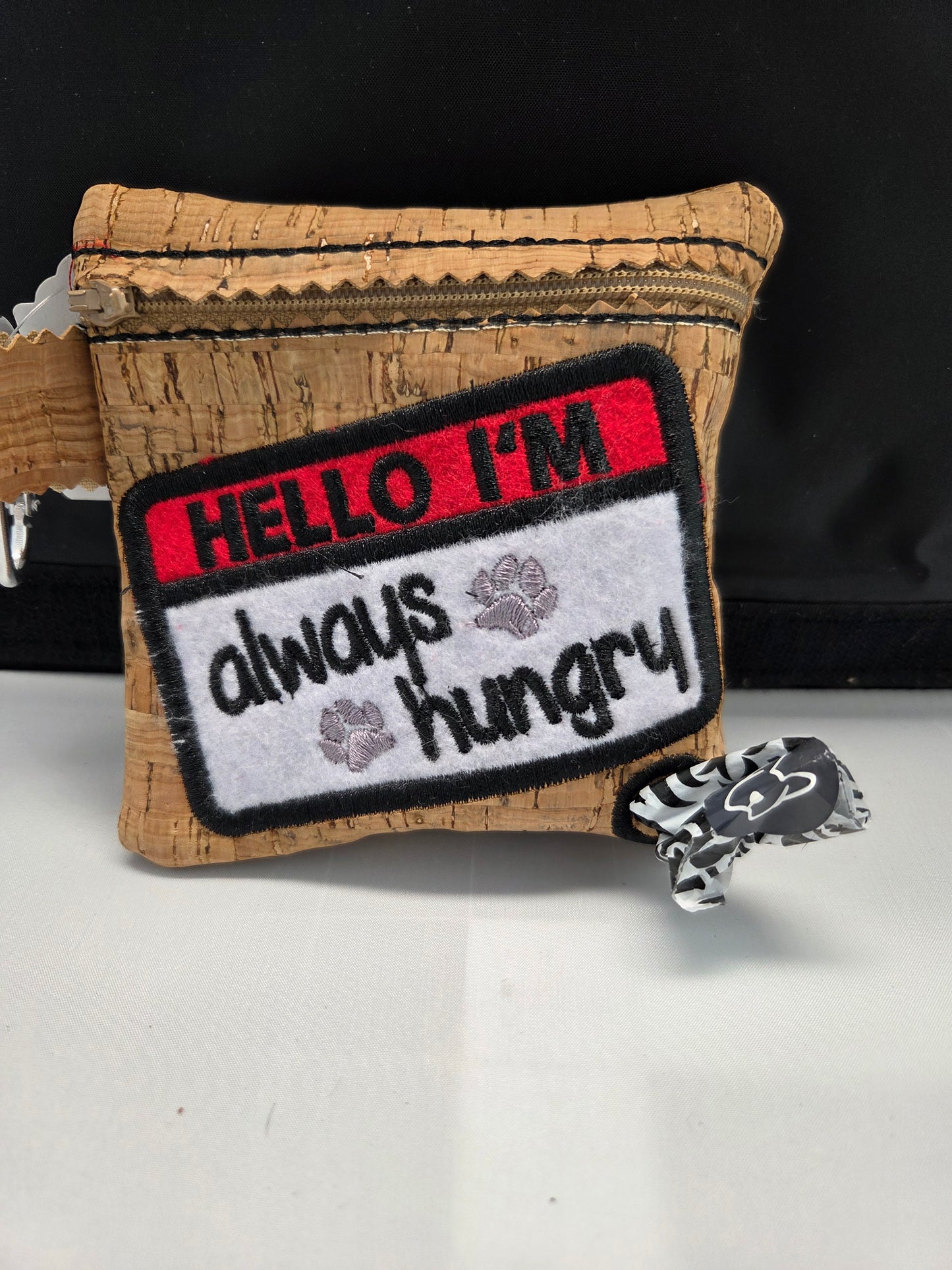 Hello Always Hungry Cork Poo Bag Holder