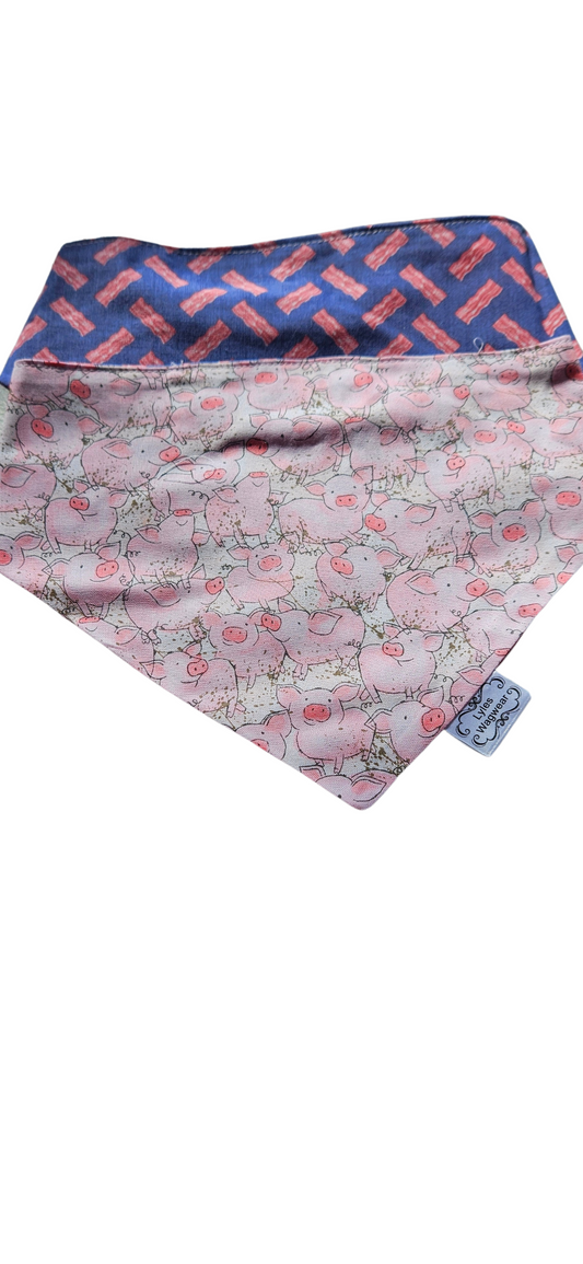 Pigs on Pink Bacon Backing